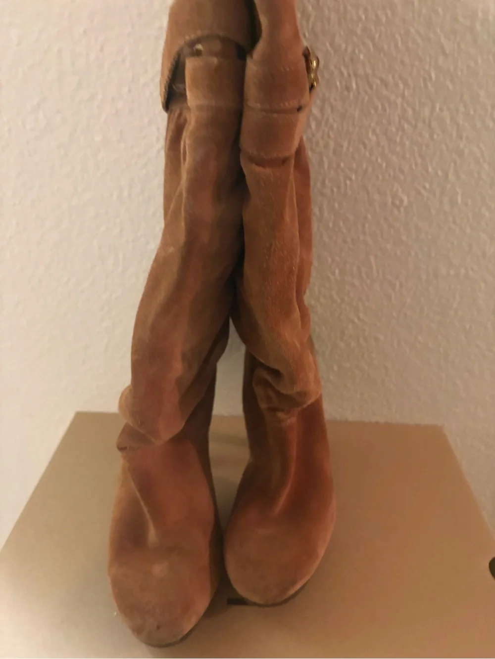 MICHAEL KORS Women’s Suede Knee-High Boots — Tan